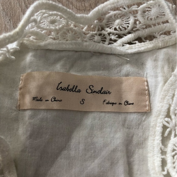 Anthropologie Isabella Sinclair Brimfield Lace Long Sleeve Top Size S - Picture 10 of 15